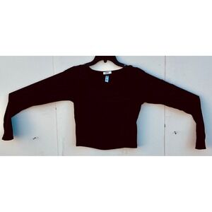 Athleta Shanti Lace Top Plum Purple Long Sleeve Cropped Yoga Shirt 983969 Size M